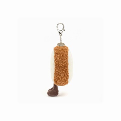 Jellycat Amuseables Toast Bag Charm New Zealand | VRXMA9478